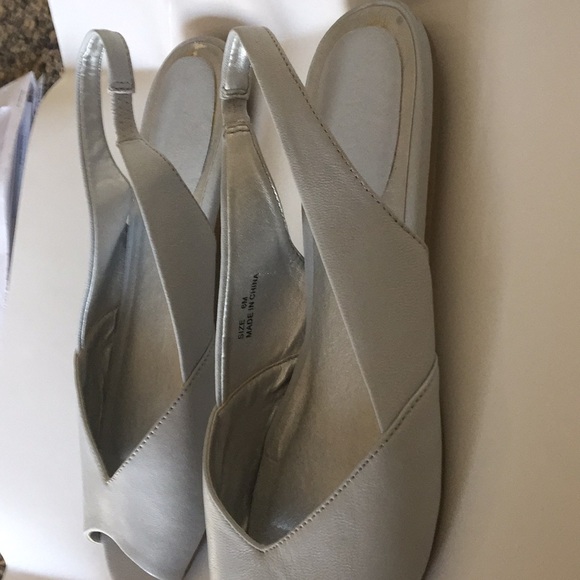 J. Jill Dove grey sling back flats 6m - Picture 2 of 8